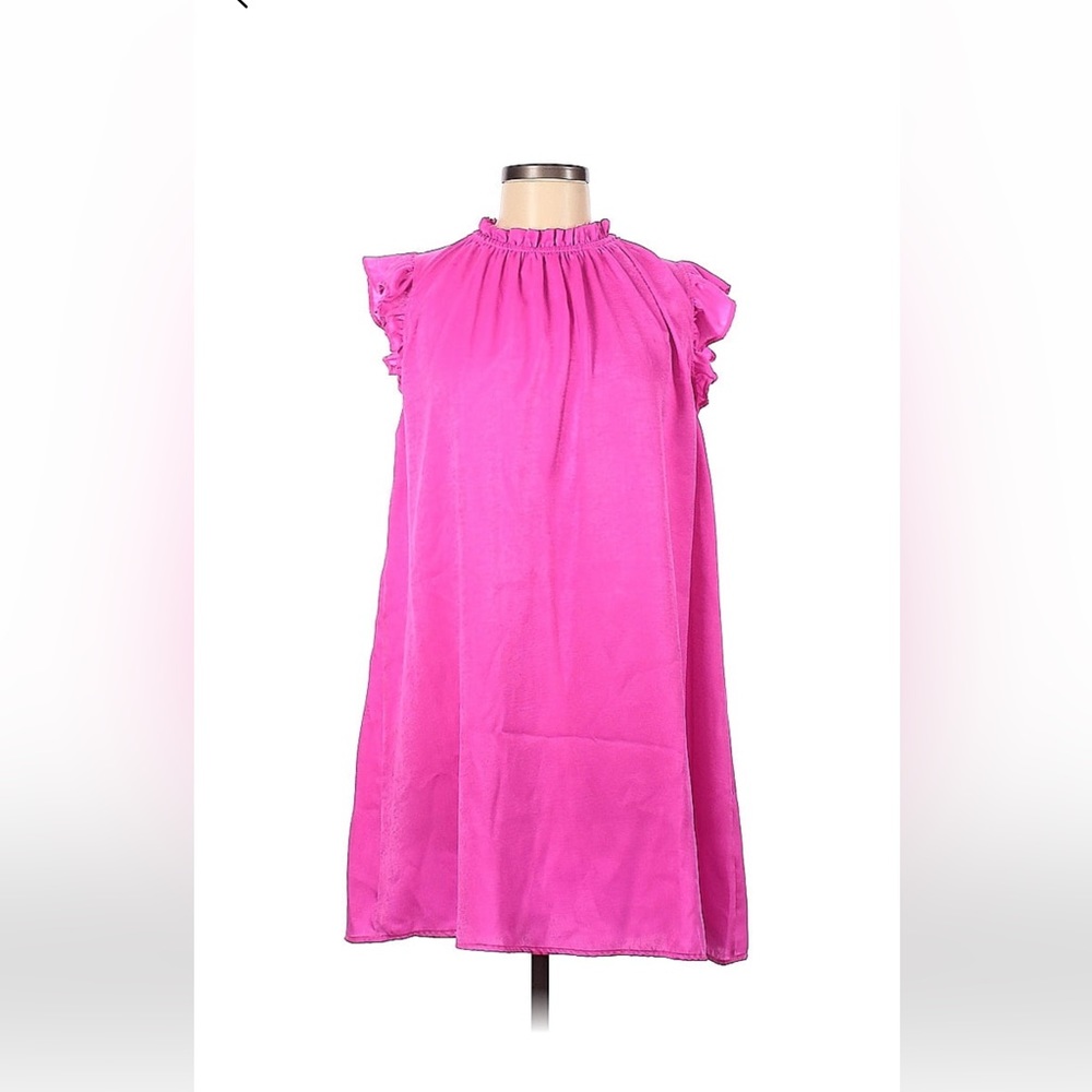Super fun, short hot pink dress!!! Makes a statement.